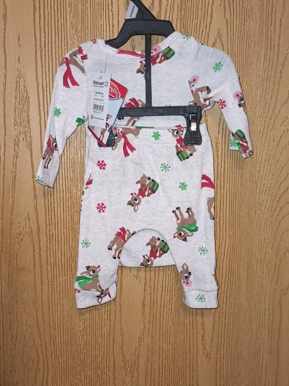 NEW Rudolph Baby Boys Christmas Graphic Bodysuit and Jogger Pants Set Newborn